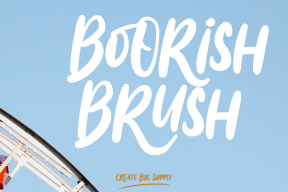 Boorish Brush: A Friendly Display Typeface for Editorial Design