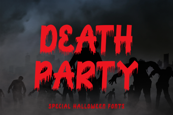 Death Party Font: Spooky Display Type for Handmade Creators