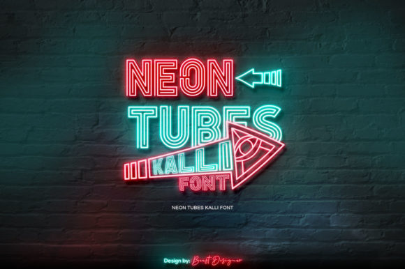 Neon Tubes Kalli: The Retro Display Font for Magical Campaigns