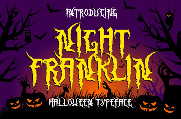 Night Franklin: A Spooky Display Font for Halloween Creators