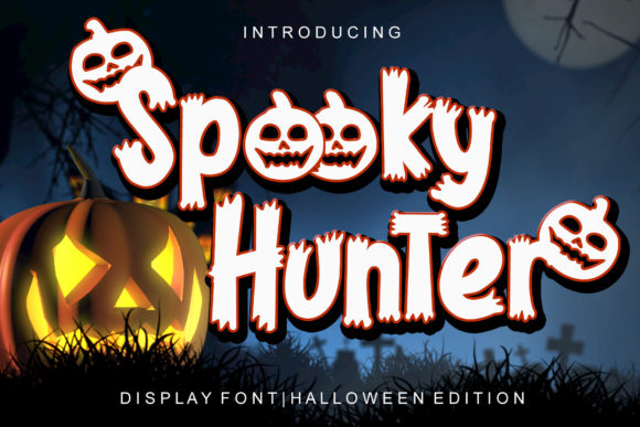 Spooky Hunter: A Bold Display Font for Digital Halloween Branding