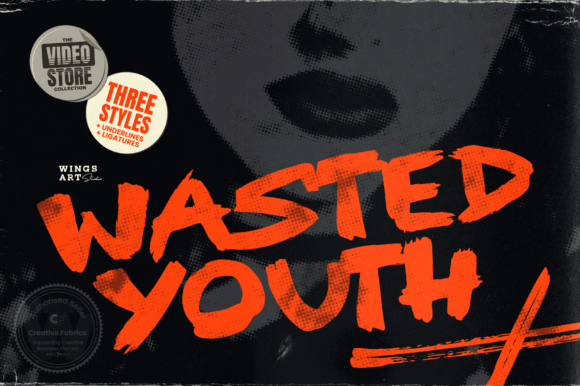 Wasted Youth: A Dramatic Display Font for Bold Editorial Design