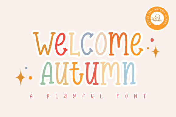 Welcome Autumn: A Playful Display Typeface for Creative Makers